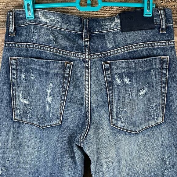 One Teaspoon Awesome Baggies Jeans Low Waist Relaxed Leg Blue Size 25 - Picture 9 of 12